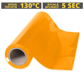 Nažehlovací fólie POLI-FLEX TURBO 4942 Neon oranžová, šíře role 50cm | REGAHK.CZ
