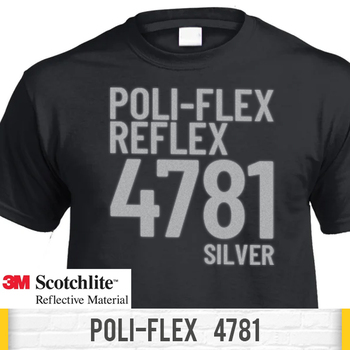 Nažehlovací reflexní fólie POLI-FLEX 4781 stříbrná, šíře role 50cm | REGAHK.CZ