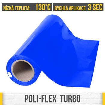 Nažehlovací fólie POLI-FLEX Turbo 4903 Neon modrá, šíře role 50cm | REGAHK.CZ