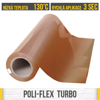 Nažehlovací fólie POLI-FLEX Turbo 4924 Bright Copper, šíře role 50cm | REGAHK.CZ