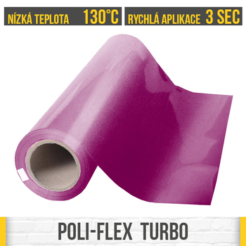 Nažehlovací fólie POLI-FLEX Turbo 4925 Bright Pink, šíře role 50cm | REGAHK.CZ