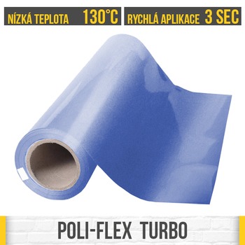 Nažehlovací fólie POLI-FLEX Turbo 4927 Bright Blue, šíře role 50cm | REGAHK.CZ