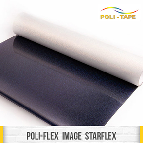 Nažehlovací fólie POLI-FLEX Starflex 499 Černá holografická, šíře role 50cm | REGAHK.CZ