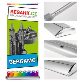 Reklamní stojan Roll Up Bergamo 120x160-225cm bez potisku | REGAHK.CZ